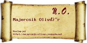 Majercsik Olivér névjegykártya