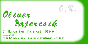 oliver majercsik business card