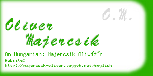 oliver majercsik business card